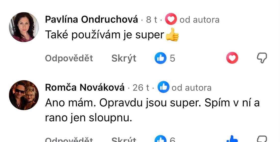 Komentáře zákaznic Pavlíny a Romči
